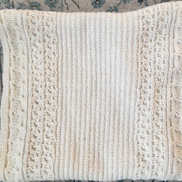 Club Monaco Cream Micaila Cable Knit Infinity Scarf (Wool, Alpaca) - Picture 2 of 4